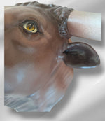 Statue tête de buffle