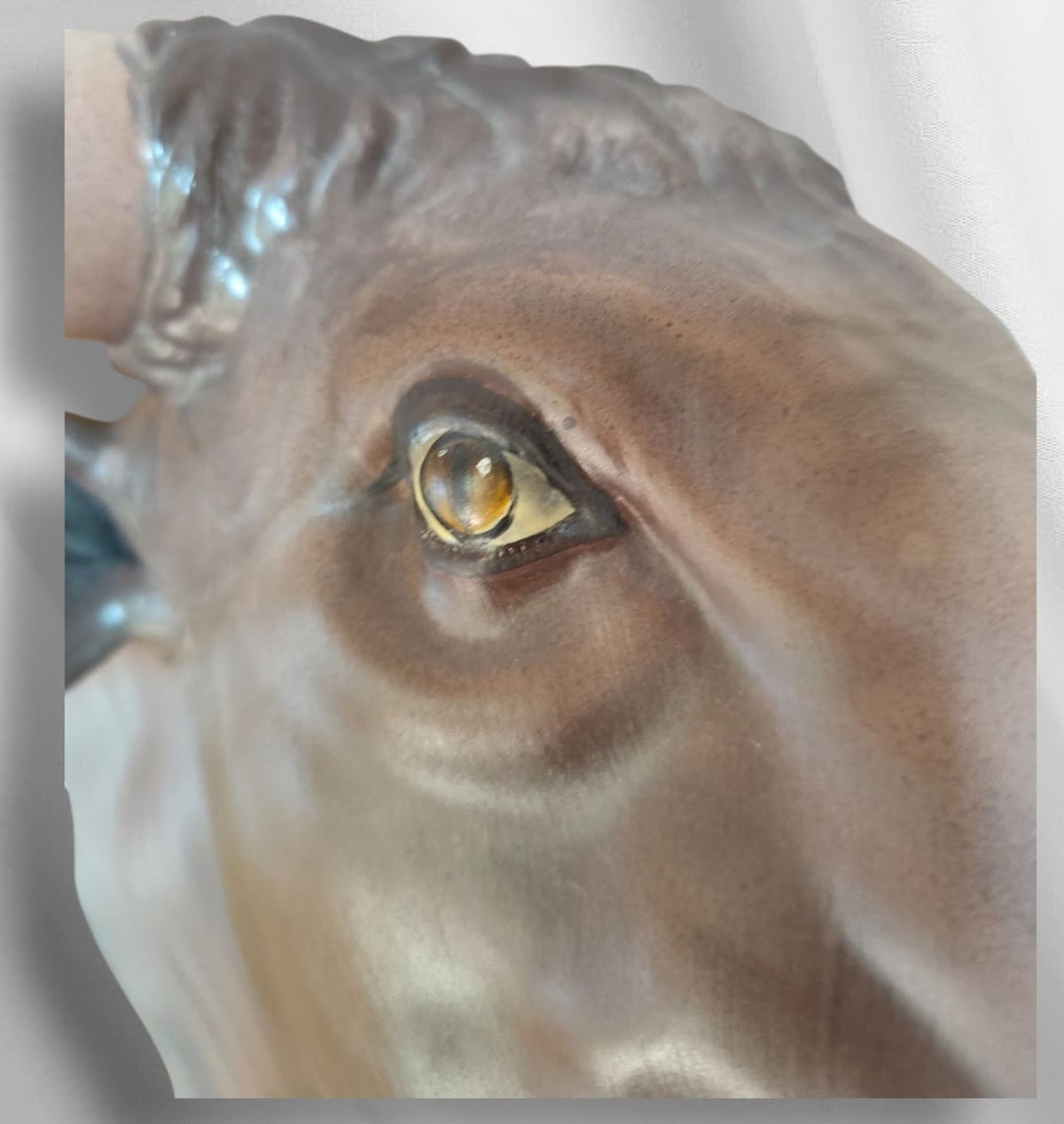 Statue tête de buffle