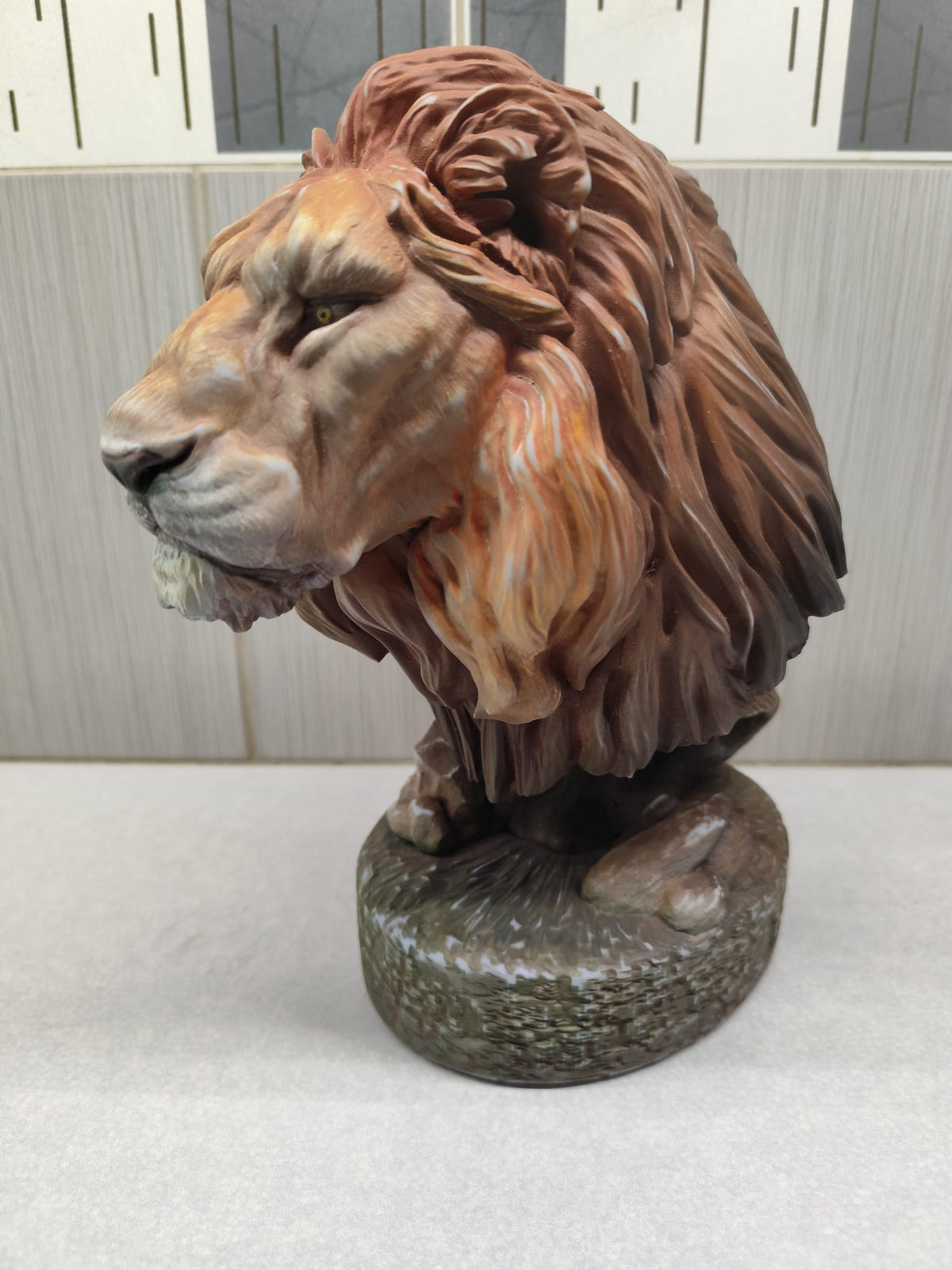 Statuette Tête de lion