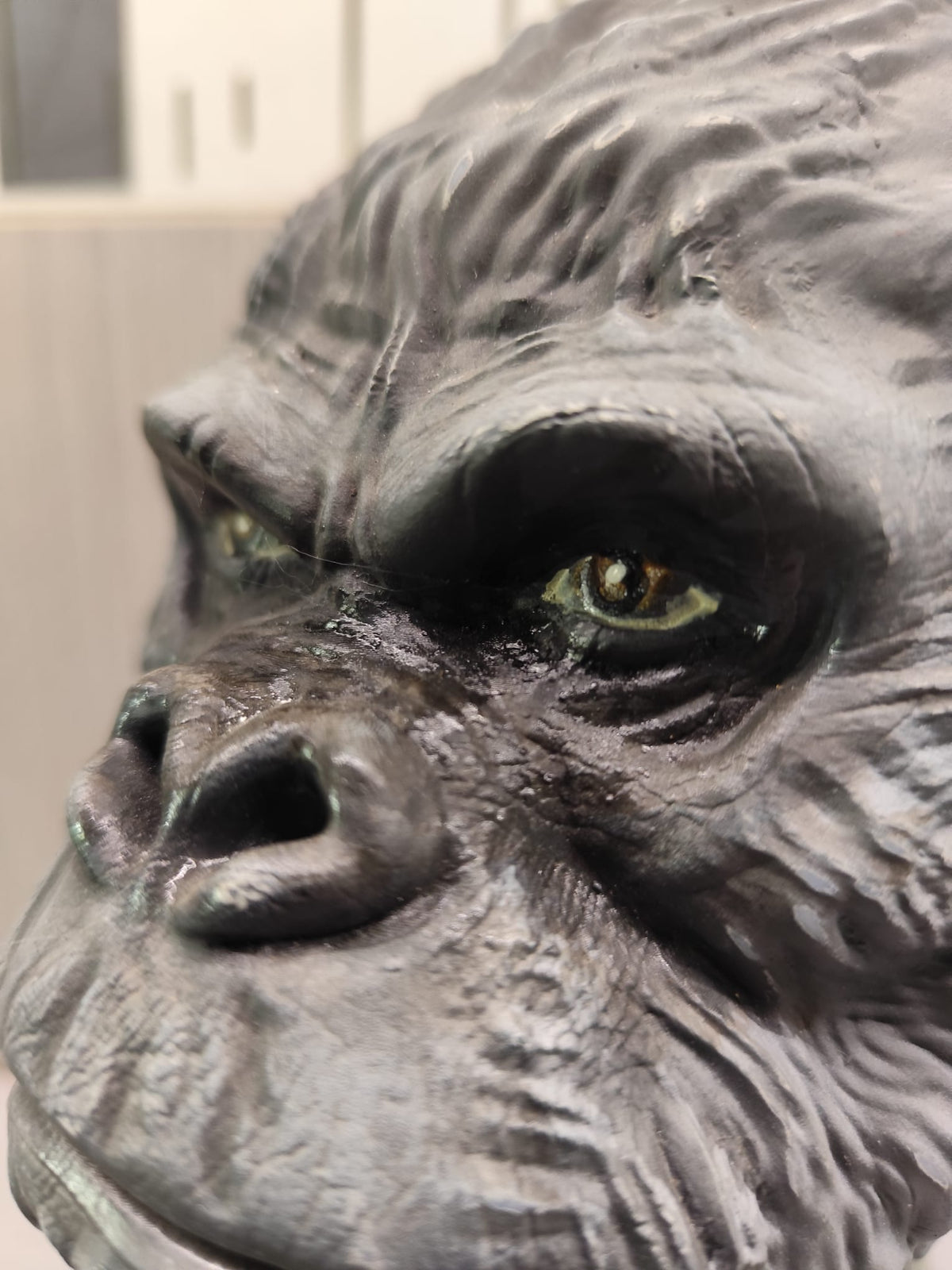 Statuette tête de gorille