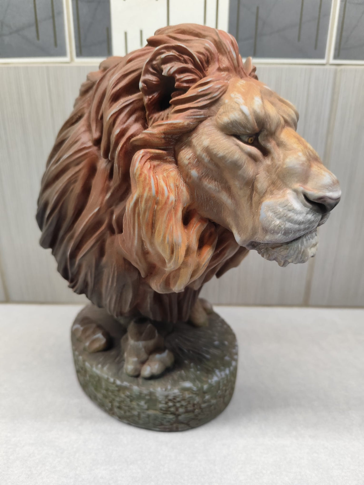 Statuette Tête de lion